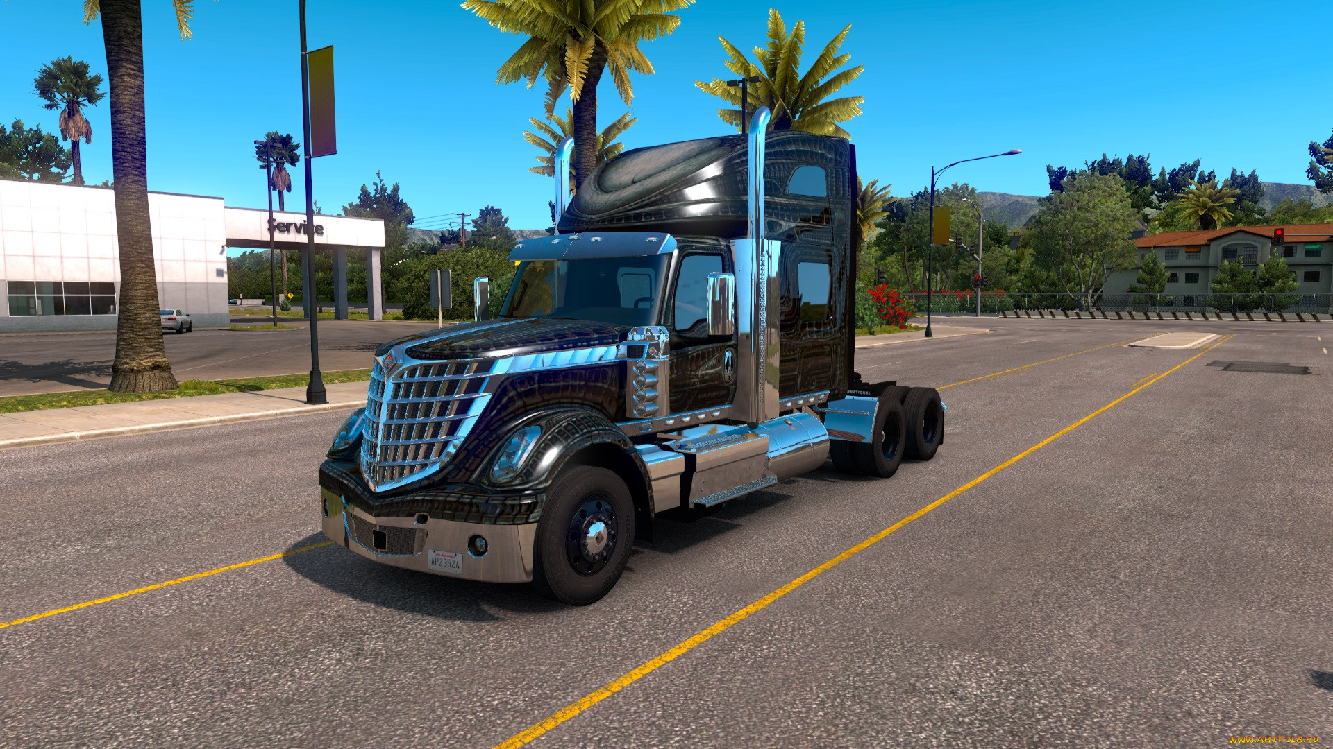 american truck simulator,  , international, lone, star, truck, , , engine, corp, navistar, caterpillar, c15, hendrickson, meritor, dana-spicer